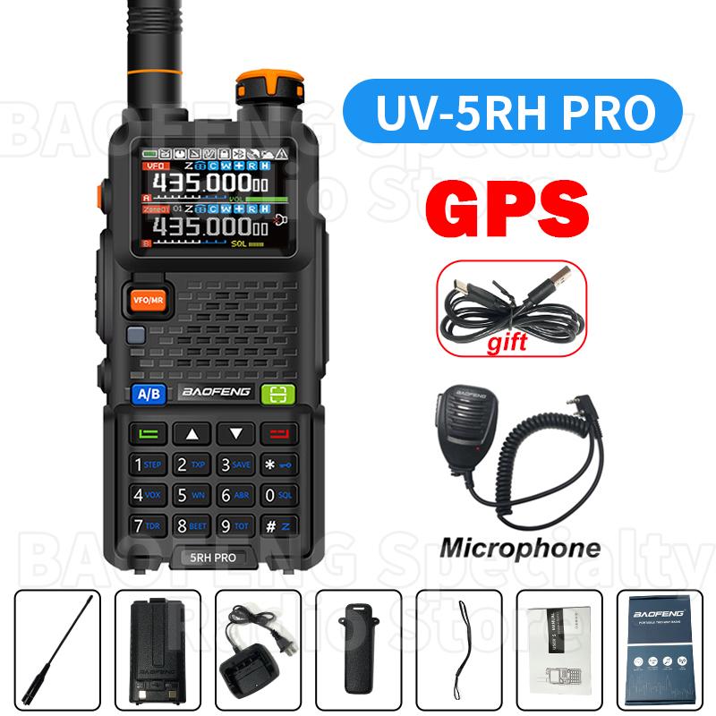 Baofeng UV5rhpro Walkie Talkie GPS Multi Band AM FM Draadloos Frequentie Kopiëren Amateur Tweerichtings Lange Afstand Update 5RH Communicatie Radio EURO