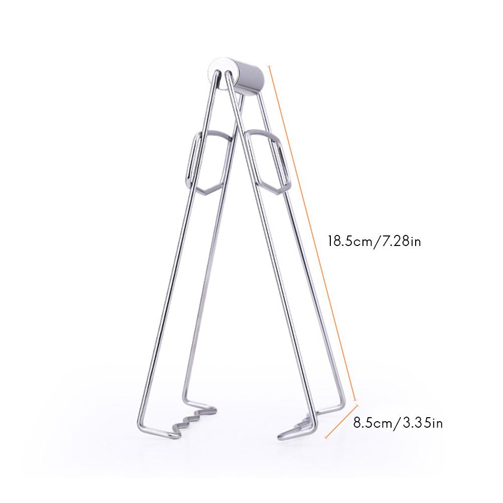 1Pcs Kitchen Stainless Steel Pot Pan Dish Bowl Clip Foldable Dish Plate Clip Tong Kitchen Clamp