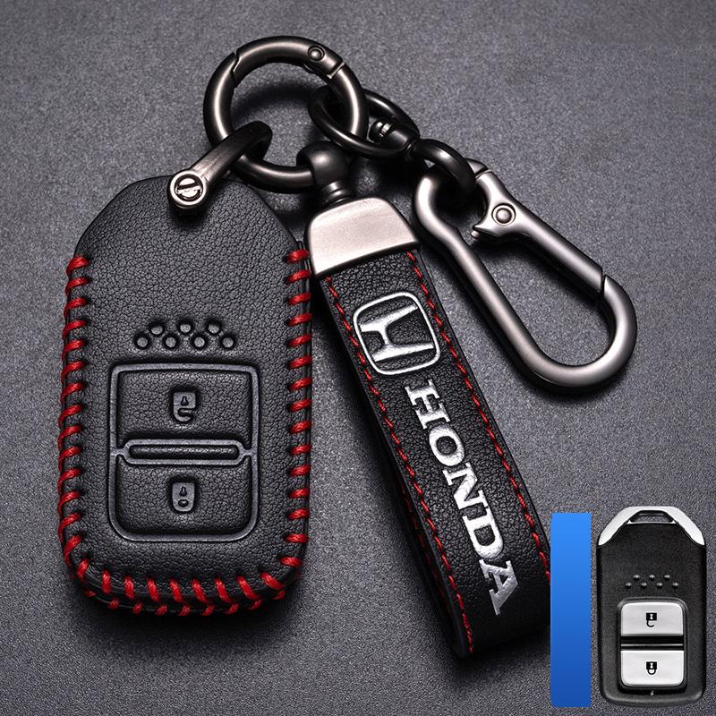 Leather Car Key Remote Cover Full Case Accessories For Honda Civic Accord HR-V CR-V CRV 11th 2022 2023 City Fit Odyssey Jade