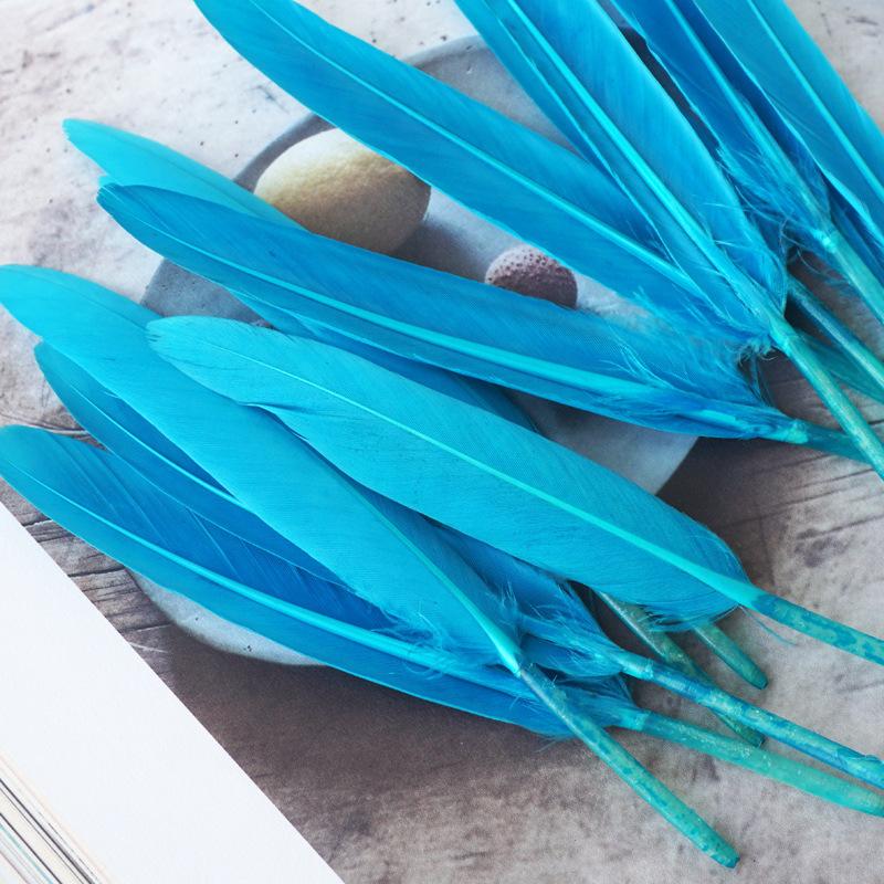 50Pcs Decorative Painting Feather Color Small Straight Knife Kindergarten Handmade Diy Decorative Wings Artwork Creative Art Materials