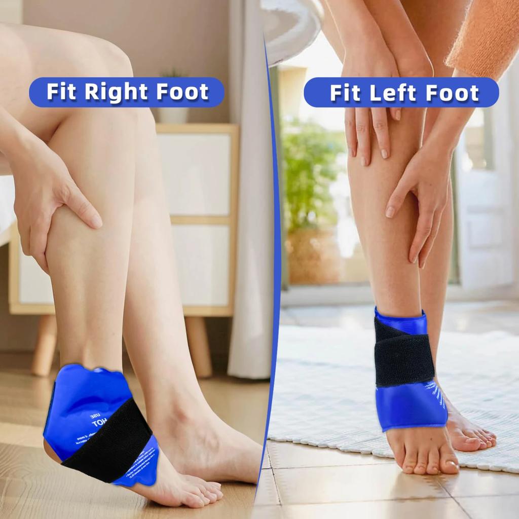 Ankle Brace Ice Pack Wrap For Sport Injuires Hot & Cold Compress Use Large Reusable Gel Cold Pack Ankle Support
