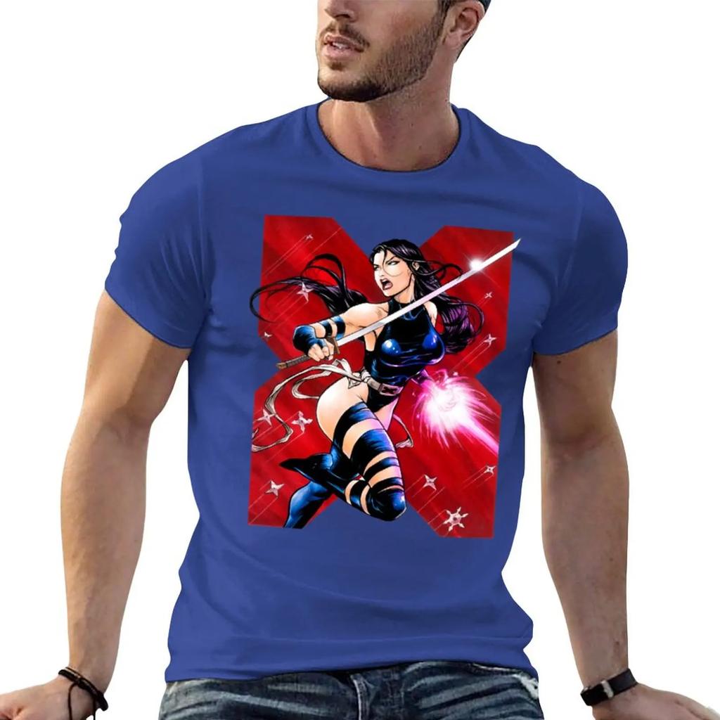 Psylocke T-Shirt Blue Archive Shirts Graphic Graphic T Shirts Anime T Shirts T for Men Cotton