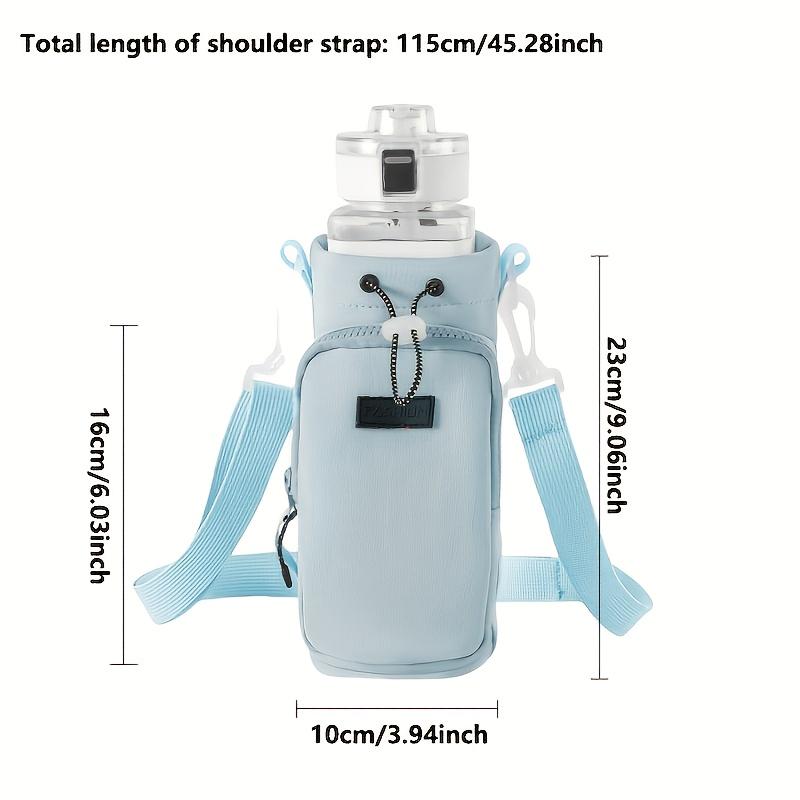 

Insulated water bottle holder bag - Durable outdoor design, adjustable shoulder straps and spacious zipper pocket, perfect for travel, hiking синий