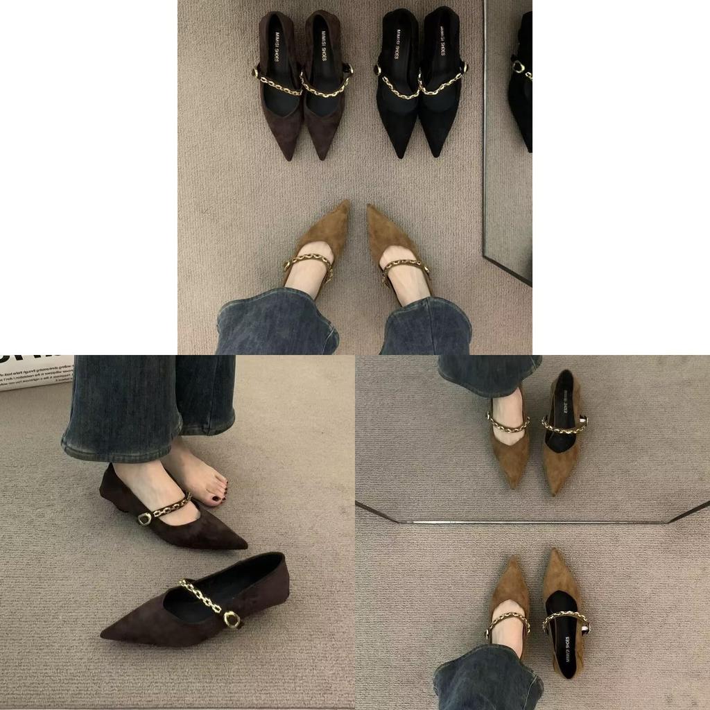 High Heel Shoes For Women Elegant Suede Pointed Toe Slipon Formal Office Wear