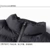Winter Warm Thick Teen Solid Stand Collar Black Casual Zip Straight Hem Padded Vest