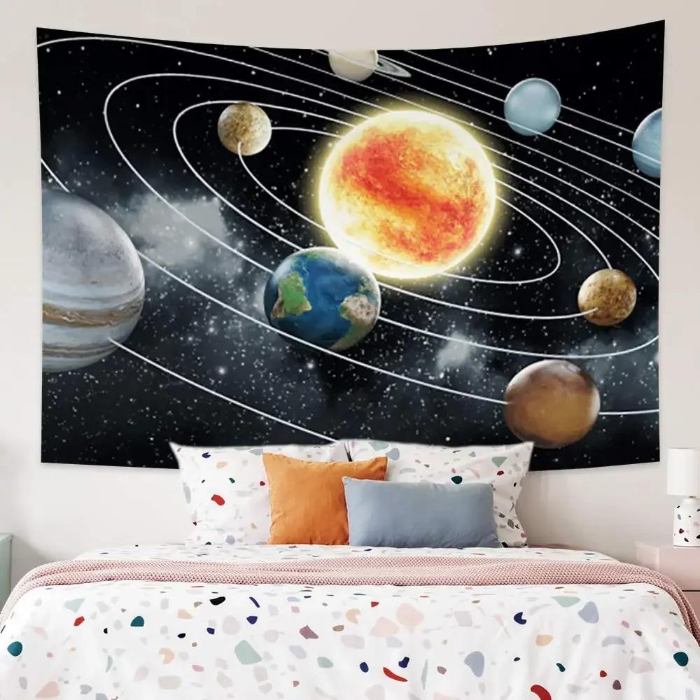 Galaxy Tapestry Outer Space Planet Tapestry Mysterious Universe Tapestry Wall Hanging Decor for Home Living Room Bedroom Dorm