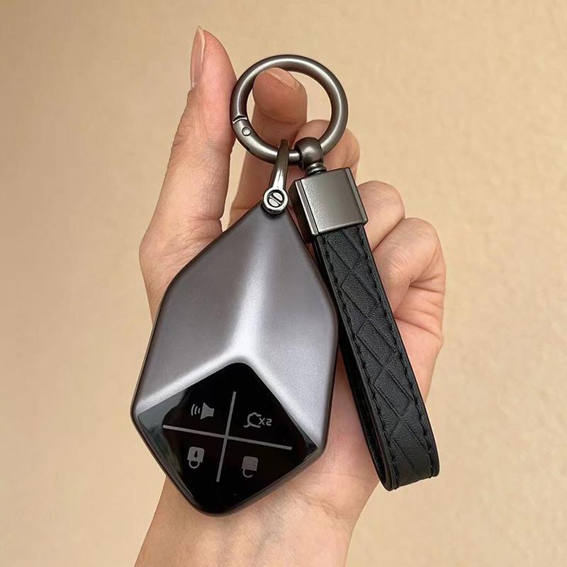 Housse Étui Gris TPU pour Clé de Voiture Changan Deepal S7 Sl03 Porte-Clés Porte-Clés Porte-Clés Porte-Clés Accessoires