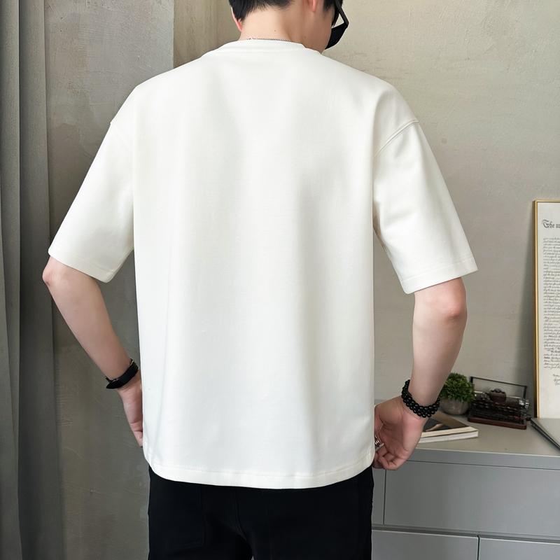 2025 Summer Men's T-Shirt Men Cotton Casual Funny Shirts Men Design Print Loose O-Neck T Shirt Men Half Sleeve T-Shirt Male Tops Tees