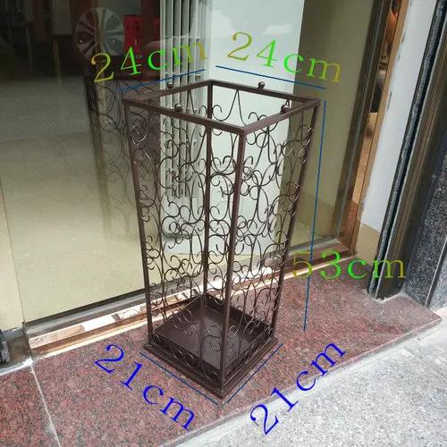 Антикоррозийный металлический органайзер для зонтов из кованого железа подставка для зонтов хозяйственное ведро квадратная французская бочка винтаж бронзовый 7559₽