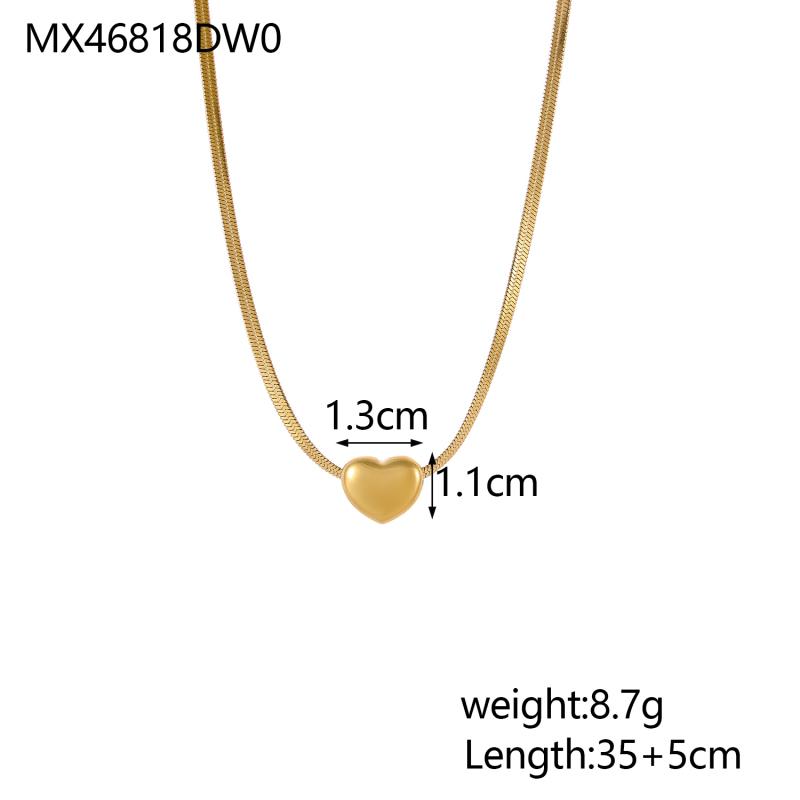 CARLIDANA Irregular Texture Heart Love Zircon Pendants for Stainless Steel Gold Plated Fashion Jewelry Necklace for Women