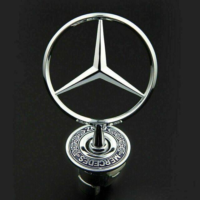 Hot Car Sticker Car Hood Front Chrome Logo Hood Marking Star Bonnet Badge Emblem Trunk Sticker For Mercedes Benz C E S Class W20