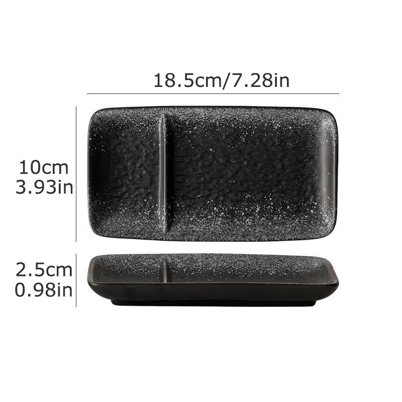 1PC Japanese Style Exquisite Plate Modern Sushi Tray Practical Ceramic Multi Compartment Plate