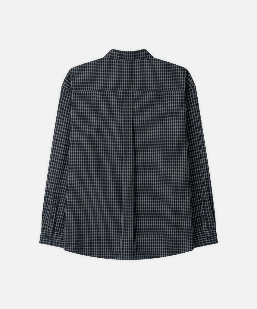 DRAW FIT Denver Two-Pocket Check Shirt [Dark Blue]
