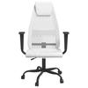 Office Chair Height Adjustable White Mesh and Faux Leather