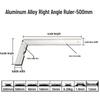 1m Stainless Steel & Aluminum Alloy Ruler, 50cm Measuring Tool, 15/20/30 Thickened Steel Plate, Straight Square Design