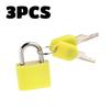 6Pcs Suitcase Lock Small Strong Padlock With 2 Key Travel Tiny Suitcase Anti-Theft Lock Drawer Diary Colored Plastic Case Lock