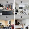 2-in-1 Ceiling Fan with LED Light Remote Control Dimmable Smart Fan Light for Bedroom Living Room Kitchen