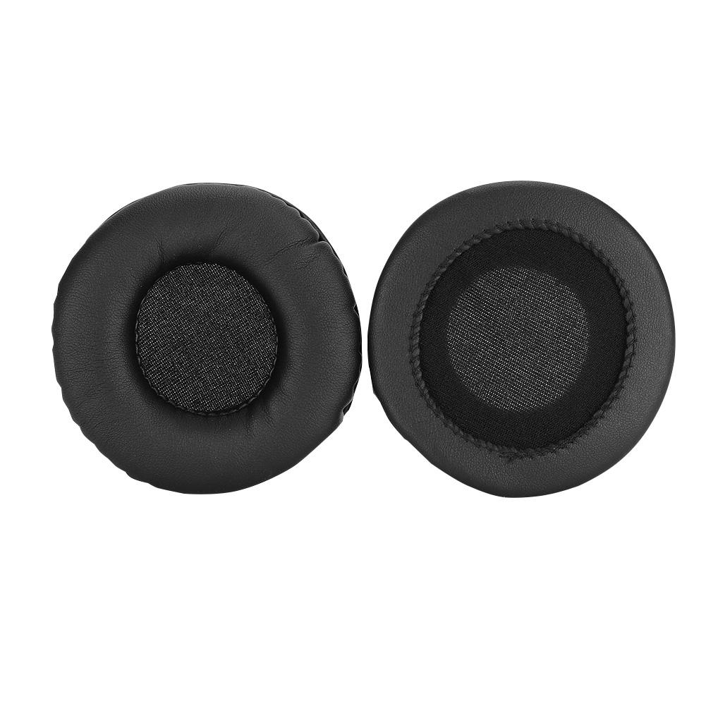 A Pair of Universal Black Cotton Replacement Earphone Ear Pads Cushion for 75mm Headphone