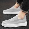 Breathable Summer Lightweight Knitted Mesh Men's Shoes Casual Work Canvas Shoes Black Color Sports Shoes Leisure Footwear
