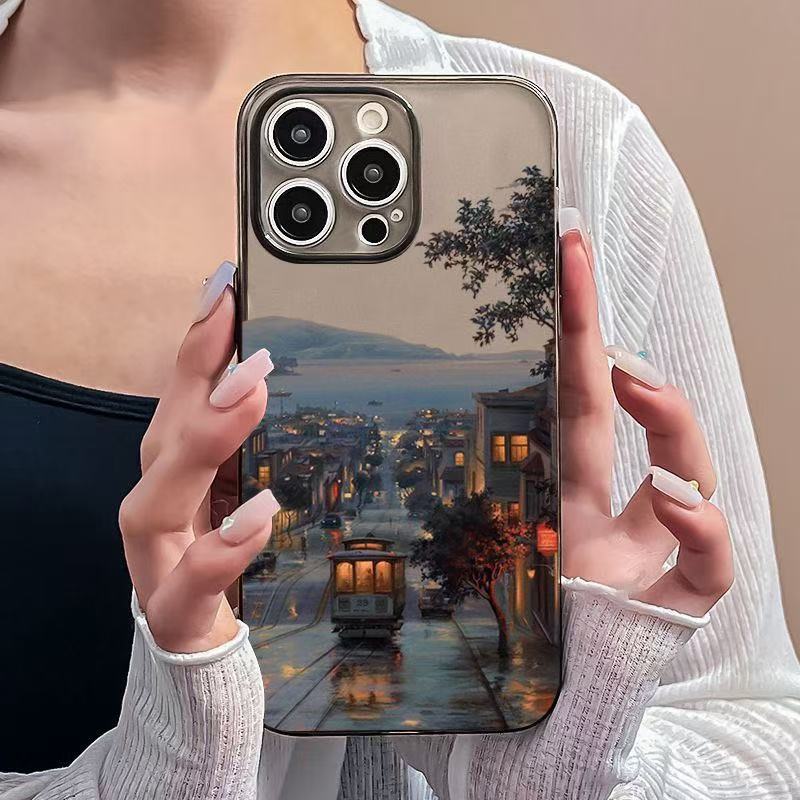 Rural Scenery Suitable for Iphone16promax Mobile Phone Case Beautiful Apple 15 Anti-drop 14pro New 13/12