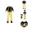 Kids Bendy And The Ink Machine Costume Halloween Cosplay Jumpsuit Mask Set For Children