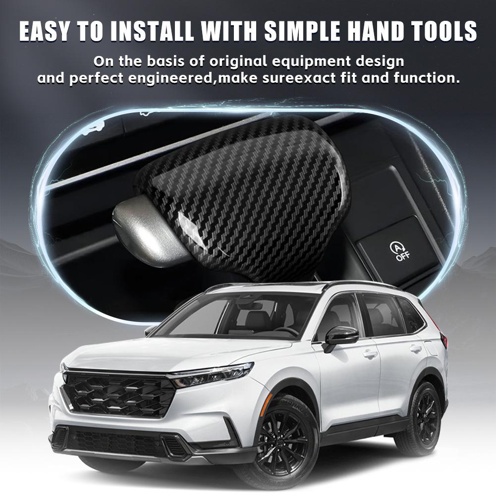 ABS Carbon Fiber Gear Shift Knob Cover Sticker Head Trim for Honda CR-V UR-V AVANCIER 2017-2024 Breeze 2020-2024
