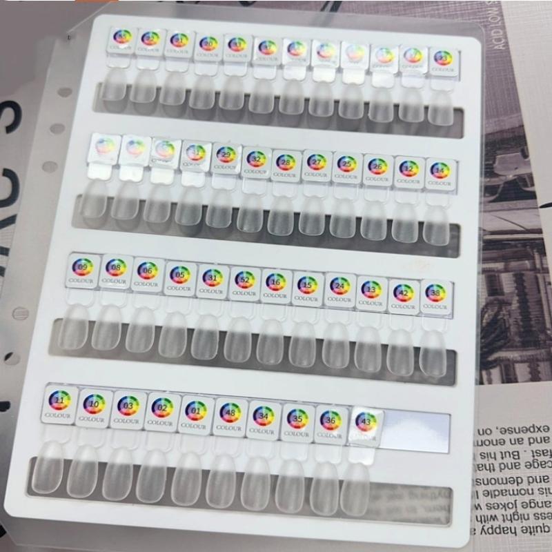 48/96/144/192 Colors Magnetic Tips Nail Art Swatch Book Manicure Color Test Storage Book Large Acrylic Works Display Color Card