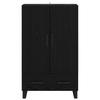 Highboard in Black Oak Look 69.5 x 30 x 115 cm Particleboard
