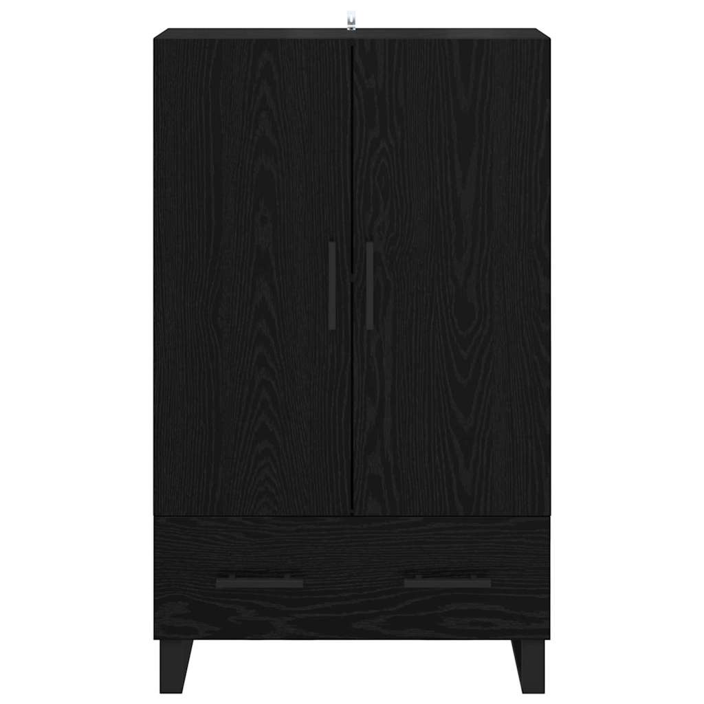 Highboard in Black Oak Look 69.5 x 30 x 115 cm Particleboard
