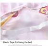 Fashion Soft Sanding Bedspread Anti-skip Wedding Bed skirt Queen King Size No Pilling Fitted Sheet Cover Double Layer Bed Cover