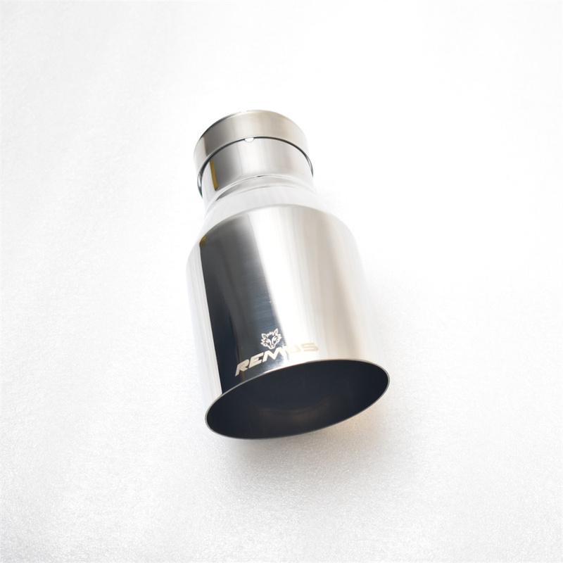 RE Exhaust Tip 304 Stainless Steel Angled Single Tube Automobile Exhaust Nozzle 2.5 Inches 4.5 Inches Automobile Modification