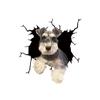 3D Dog Crack Sticker PVC Plastic Sticker Car Window Decal Laptop Funny Decals