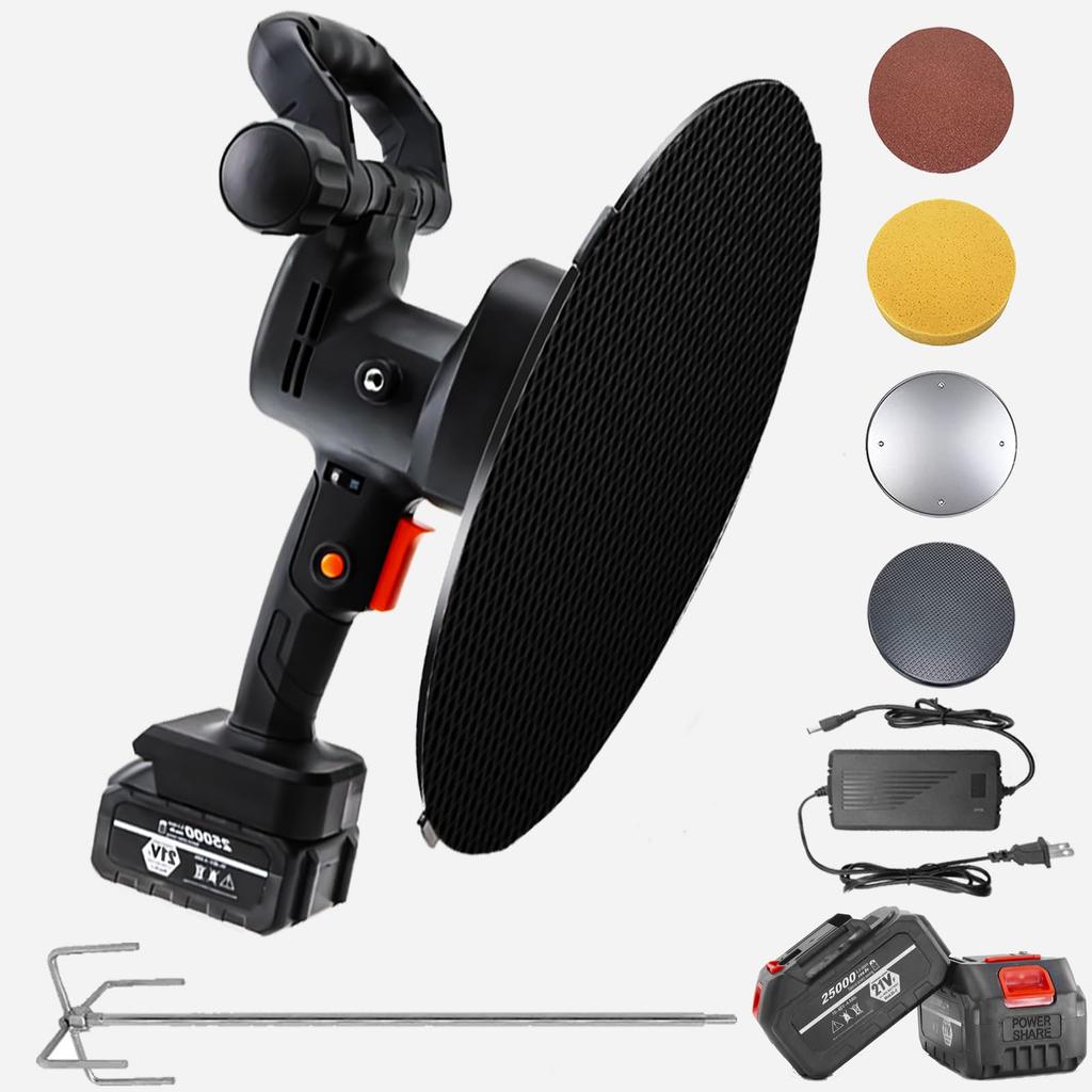 CXCESNS Electric Rechargeable Plastering Electric Concrete Ultra Lightweight Hand Rechargeable Electric Drywall Cement Mortar Power Handheld Drywall