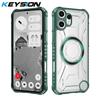 KEYSION Transparent Magnetic Case for Nothing CMF Phone 2 Pro Silicone+PC Heavy Duty Shockproof Phone Cover for CMF Phone 2 Pro