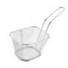 Deep Fry Basket Stainless Steel Mesh Basket with Handle Easy Clean Large Capacity Fry Cooking Tool
