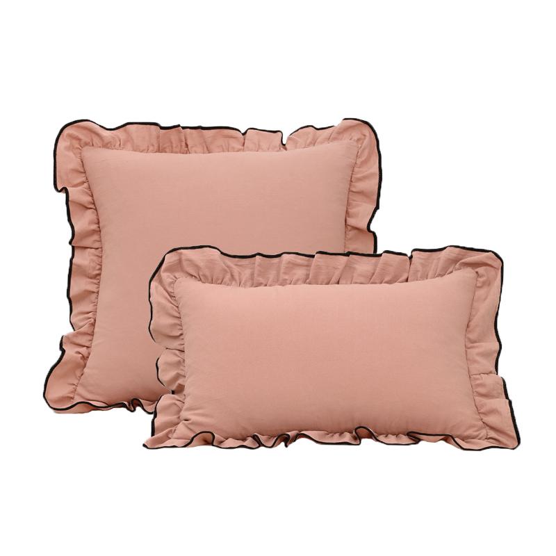 BUYNOW 1PC French ruffled skirt pillowcase without pillow core, living room sofa and bedroom cushion fabric decoration