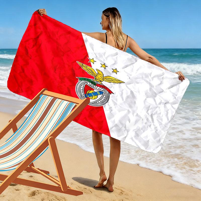 Sport Lisboa e Benfica Print Beach Towel, Large Soft Quick Dry Towel for Beach Camping Swimming