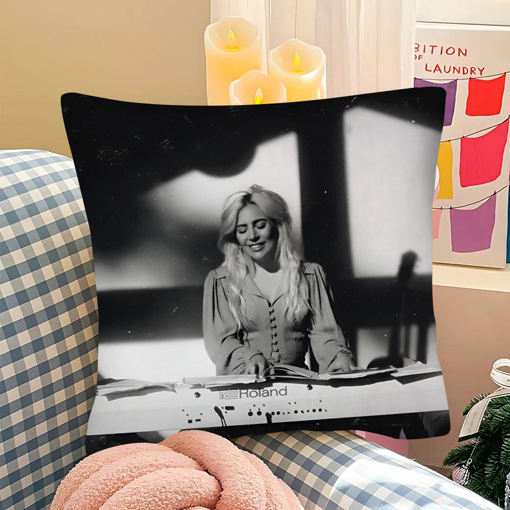 Singer L-Lady Gaga Mayhem Pillow Case Square Pillow Bedroom Sofa Leisure Comfort Cushion Car Living Room Home Decoration
