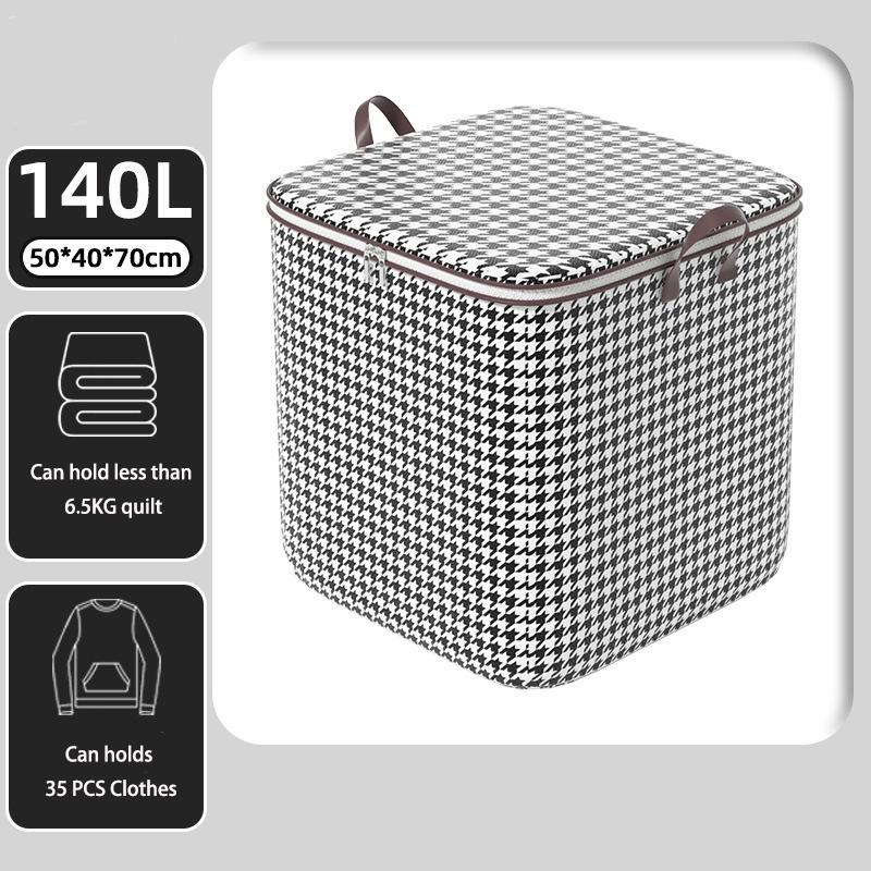 Thickened Quilt Clothes Storage Bag with Zipper Large Capacity Dustproof Quilt Clothes Pillow Organizer Box 100L-180L