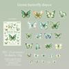 50pcs Butterfly Stickers pack Junk Journal Planner Collage Aesthetics Decoration Scrapbooking Supplies School Stationery Sticker