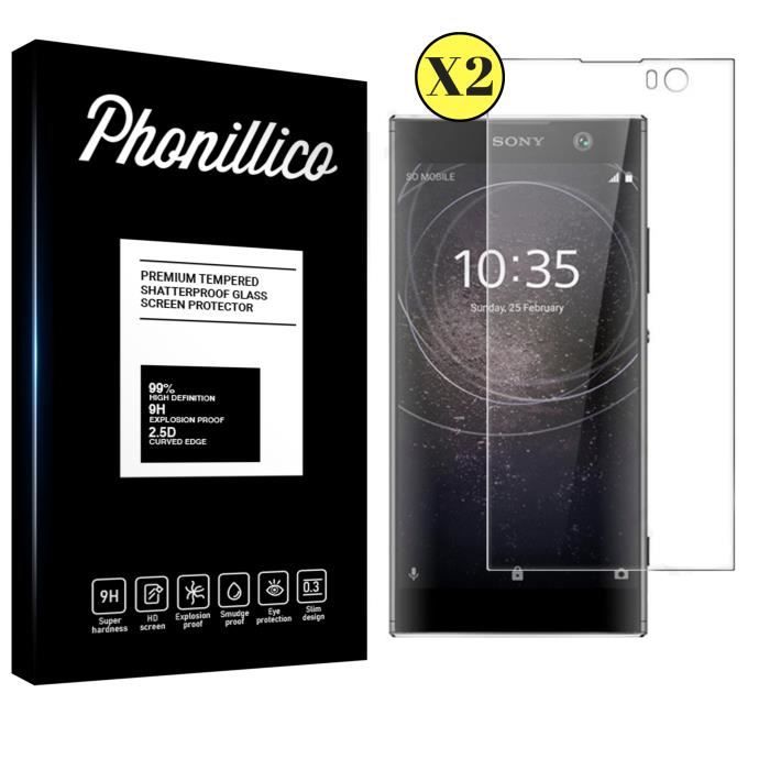 Film Vitre Protection Ecran - Phonillico® - Sony Xperia XA2 - Pack de 2 - Verre Trempé - Résistant aux Rayures