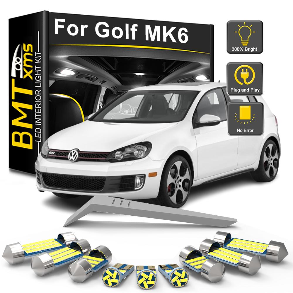 BMTxms 14PCS Canbus Car LED Interior Light Bulb Kit For VW Volkswagen Golf MK6 6 VI GTI 2009 2010 2011 2012 2013 Car Accessories