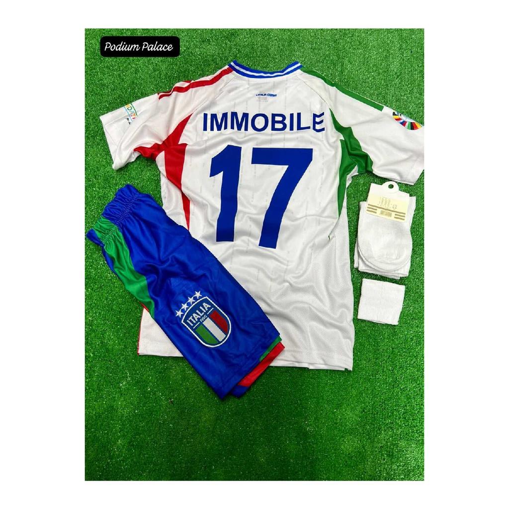 Italy Special Away Ciro Immobile Kids Jersey Set Of (white) 2624