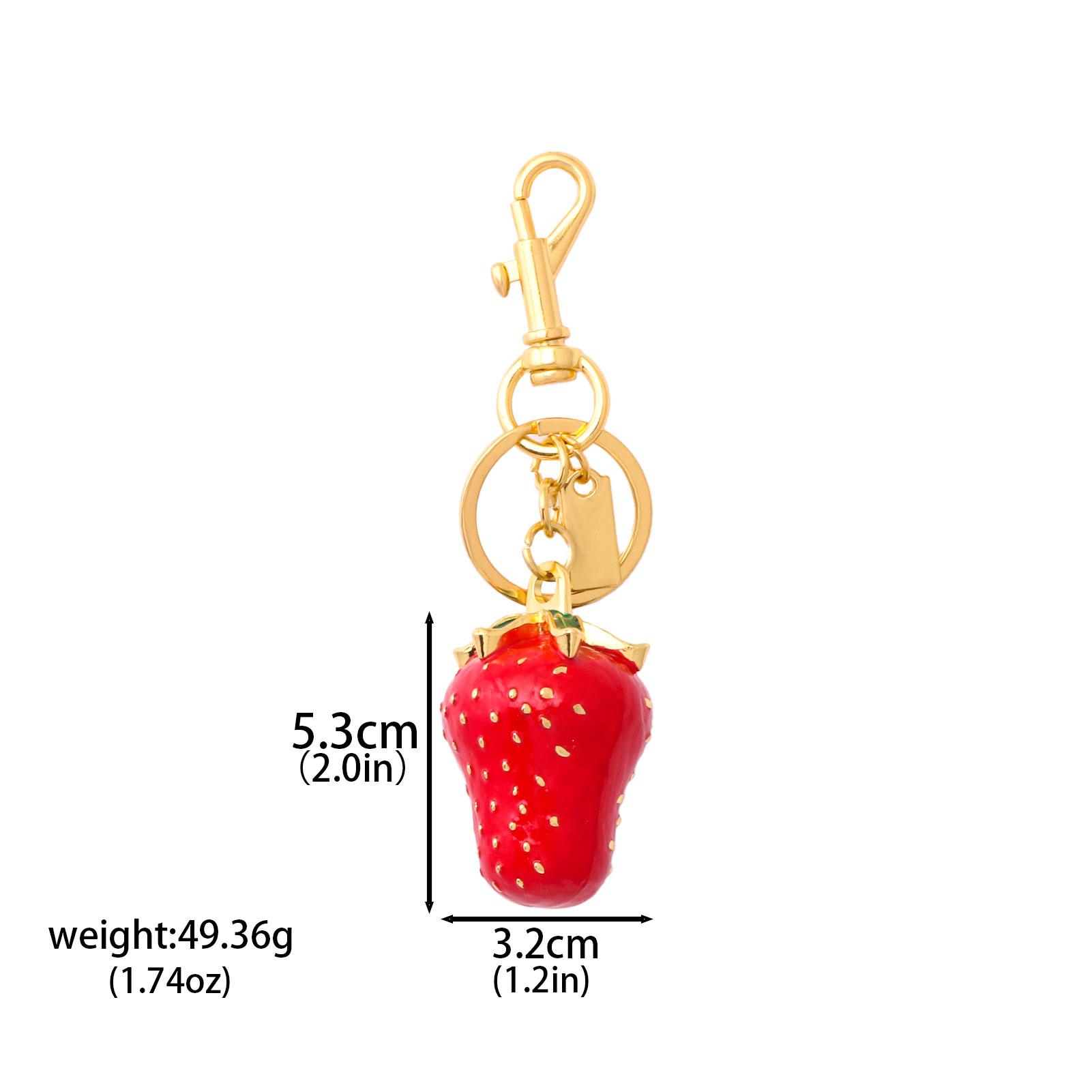 Fashion Cute Strawberry Keychain Sweet Versatile Strawberry Keychain Pendant Exquisite Women Bag Decoration Accessories