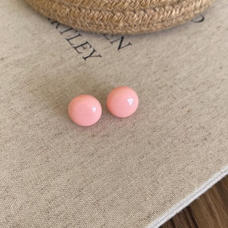 Pinkdudu Dopamine Candy Colorful Bun Bean Stud Earrings for Women Cute Round Multicolored Happy Style Drops PD2515