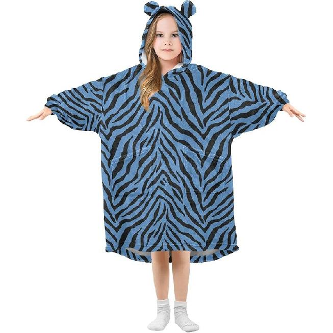Guinea Pigs Flower Wearable Blanket Hoodie for Kids Flannel Wearable Blankets Sweatshirt 3-14YR
