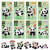 8 Cartoon Panda Animals Make A Face Face Change Sticker DIY Hand Account Small Card Mobile Phone Case Decoration