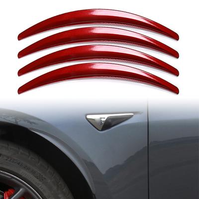 2 Pcs Car Wheel Eyebrow Bow Side Decorative Fender Universal Wheel Eyebrow Fender Modified Anti-collision Strip Car