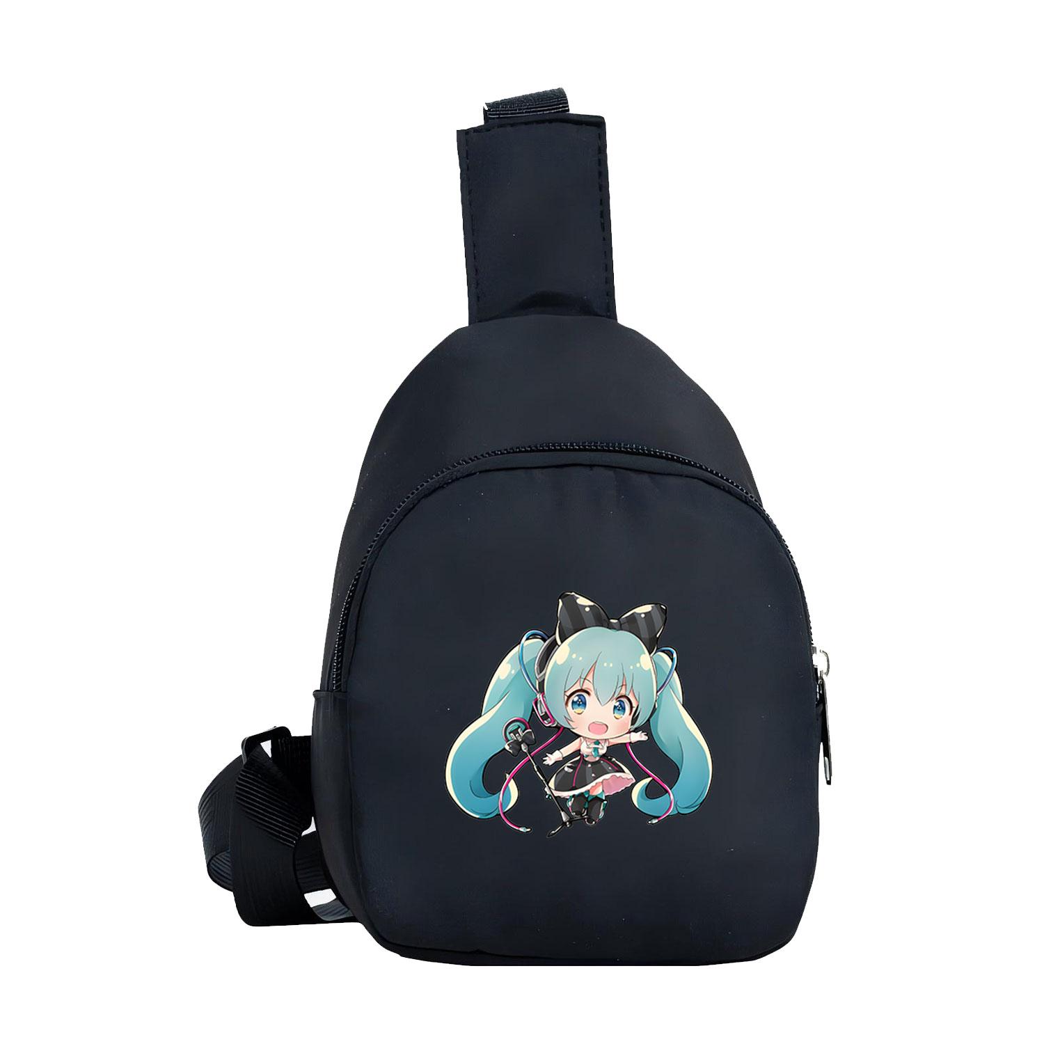 Kawaii Chibi Anime Character Nylon Crossbody Bag Cute Japanese Style Fashion Shoulder Purse