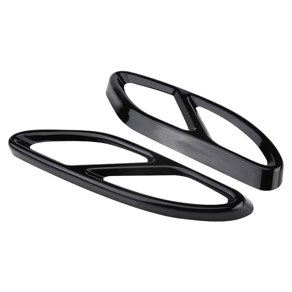 2pcs Stainless Steel Exhaust Pipe Cover Trim Parts Are Suitable for Mercedes Benz A B C E GLC GLE Class W176 W246 W205 W213 AMG